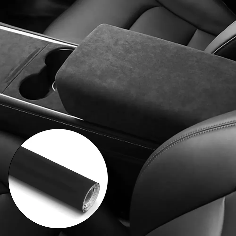 

Suede Leather Adhesive Cloth Black Self-adhesive Car Interior Modification Replacement Repair Furniture Sofa Renovation