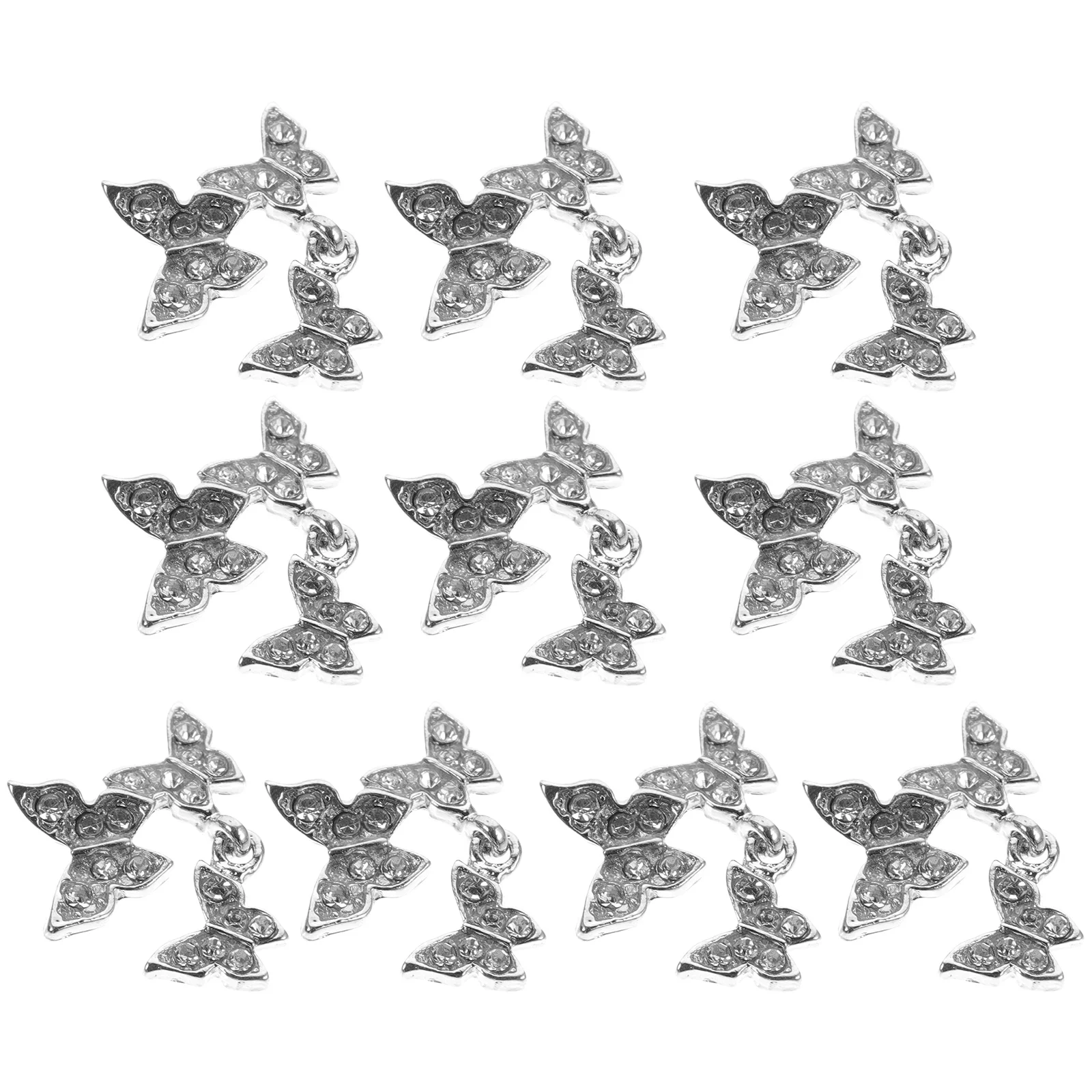 

10 Pcs Decoration Butterfly Nail Accessories Charm Jewelry Charms Nails Manicure for Rhinestone Rhinestones