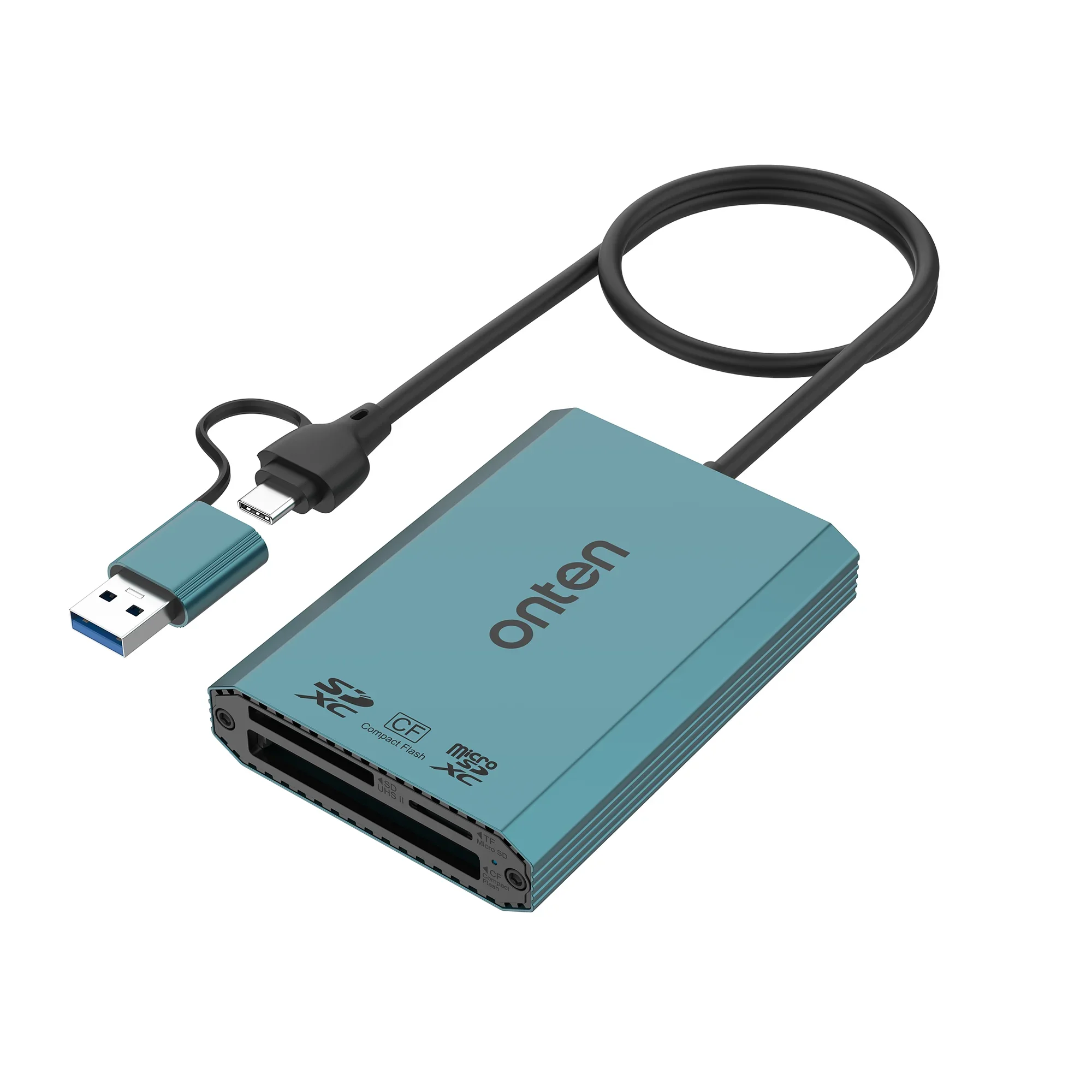 Onten 2 IN 3ของแท้ (USB C & USB A) 5G HUB USB 3.2 Gen 1 5Gbps CF (แฟลชขนาดกะทัดรัด) & SDXC & Micro SDXC ตัวอ่านการ์ด