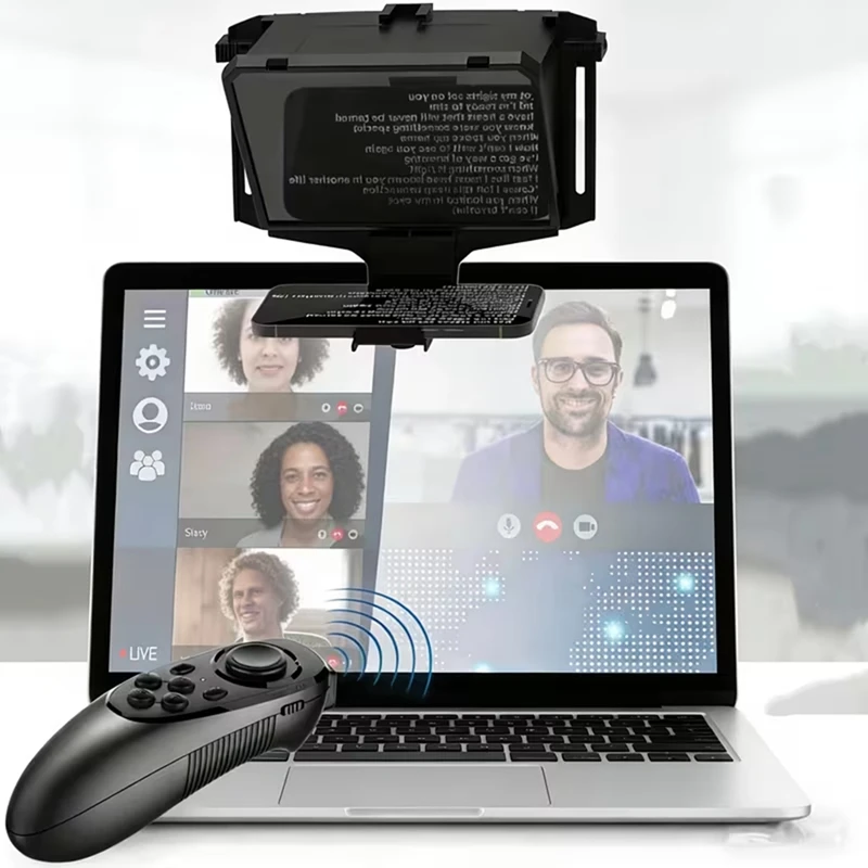 Super Sale 7.5 Inch Portable Teleprompter, Handheld/Desktop/Monitor Mode, Supports Remote Control for Smartphone Tablets Camer