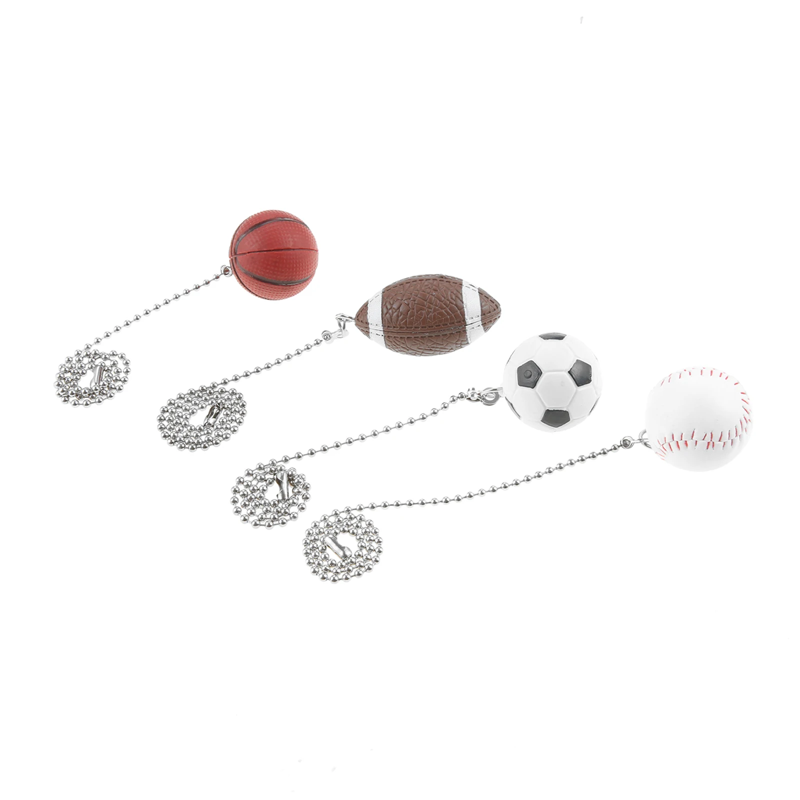 4PcsFan Pull Extenders Compatible With most Ceiling Fans Light Fixtures Ball Shaped Pull Chains Home Decoration Replacement Part