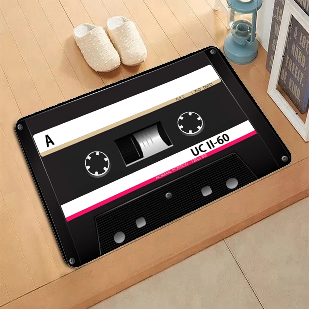 Welcome Mat Retro Cassette Tape Living Room Non-slip Doormat For Hallway Floor Rugs Bath Absorbent Bedroom Mats Carpet