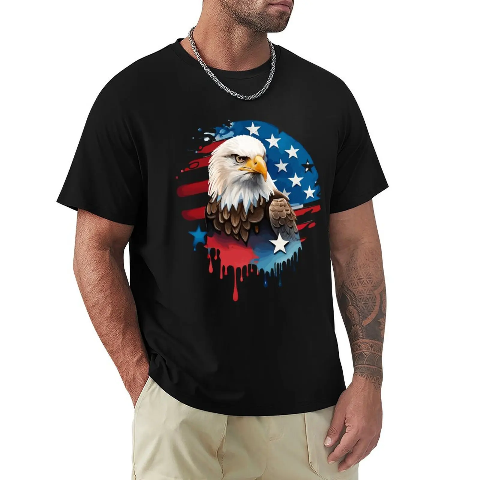 American Bald Eagle T-Shirt Quick Dry Light Sports T-Shirt