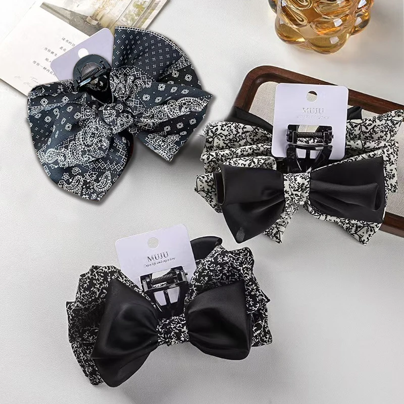 

1 шт., темперамент в корейском стиле, орехи кешью, сломанные цветы, бант, зажим для волос, заколка для волос, зажим в виде акулы, заколка для волос в западном стиле