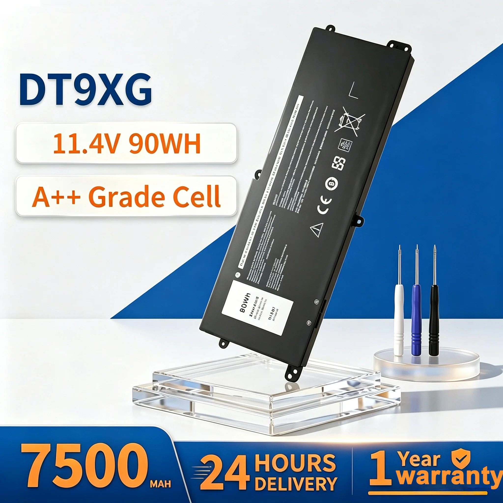 90WH DT9XG 0KJYFY 07PWXV Battery For DELL Alienware Area-51m R1 R2 ALWA51M-1766PB D1748DW D1746B D1766B D1741DB