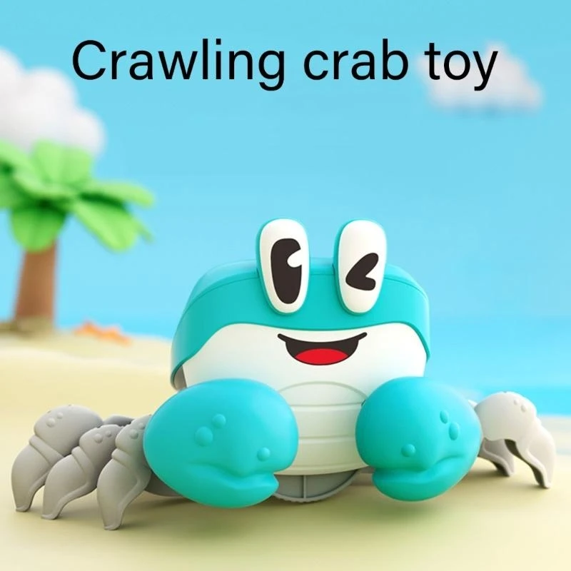 Y4QA Interactive Crawling Crabs Toy with Light Music Kids Sensory Entertaining Toy