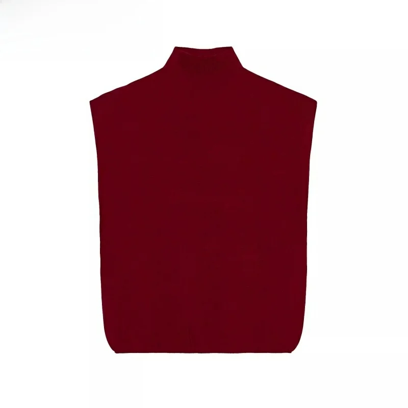 

Spring New Arrival Women's Faion Simple Flat Needle ort Sve Stand Collar Top Skirt Comfortable Loose Fit Knitwear