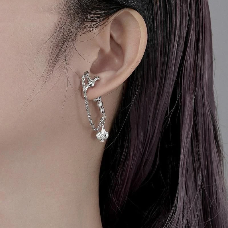 2023 New Sword Chain Earrings Alloy Cyberpunk Style Men\'s And Women\'s Jewelry Party Gifts