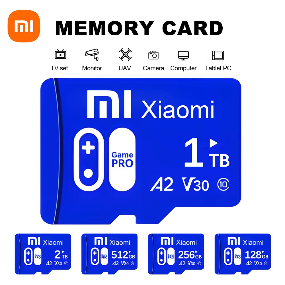 XIAOMI Memory Card 2TB High Speed A2 V30 Class 10 TF Card 512GB 128GB 64GB Cartao De Memoria for Phone/Camera/Nintendo Switch