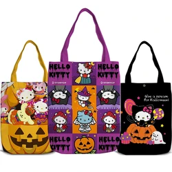 Sanrio Halloween Hello Kitty Kuromi My Melody Kawaii borsa a tracolla borsa a tracolla Casual da donna carina Shopping Bag