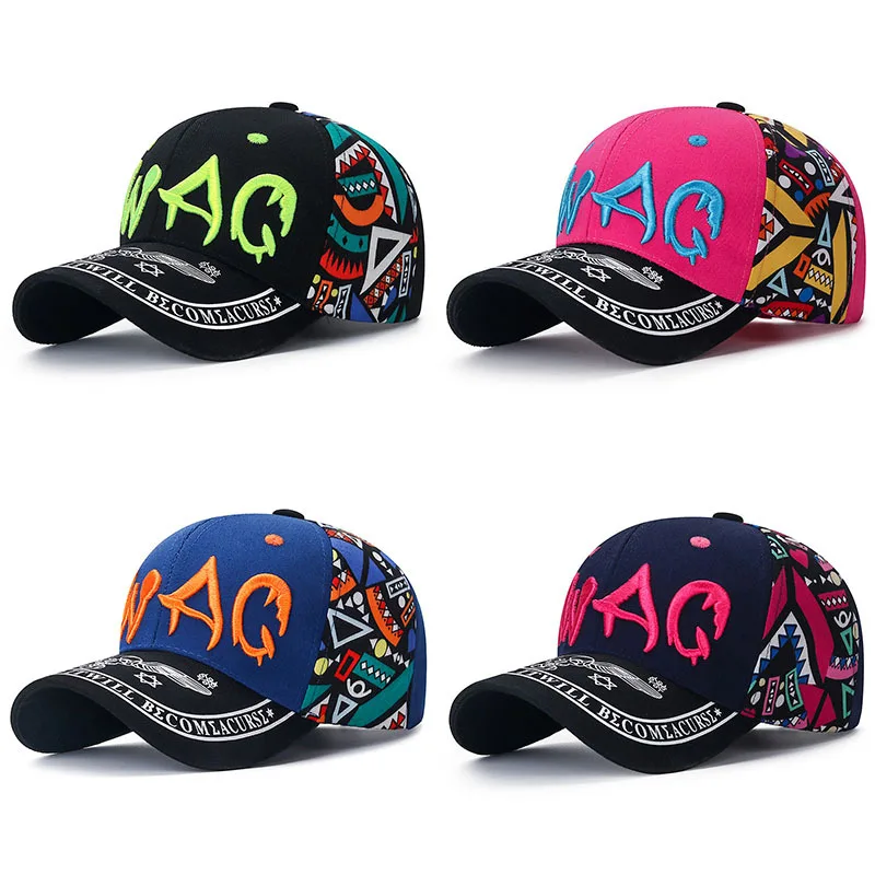 Flower cloth baseball capversatile for men and womenfashionable sun protectionthree-dimensional embroidered letter duckbill cap