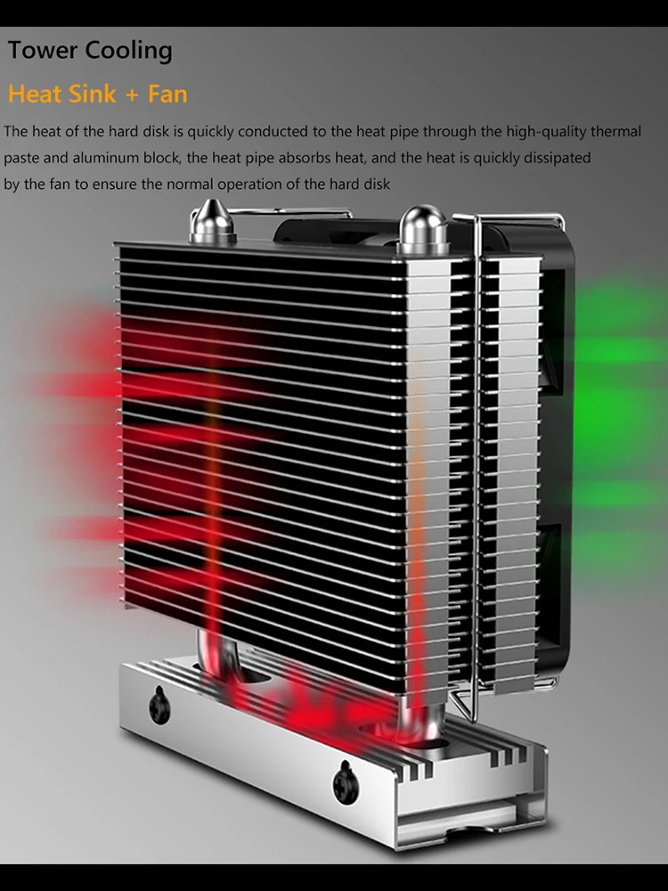 

Радиатор охлаждения M.2-THREE M.2 2280 SSD с вентилятором 6010, термопрокладка для SSD PCIe 4.0/5.0, для настольных ПК