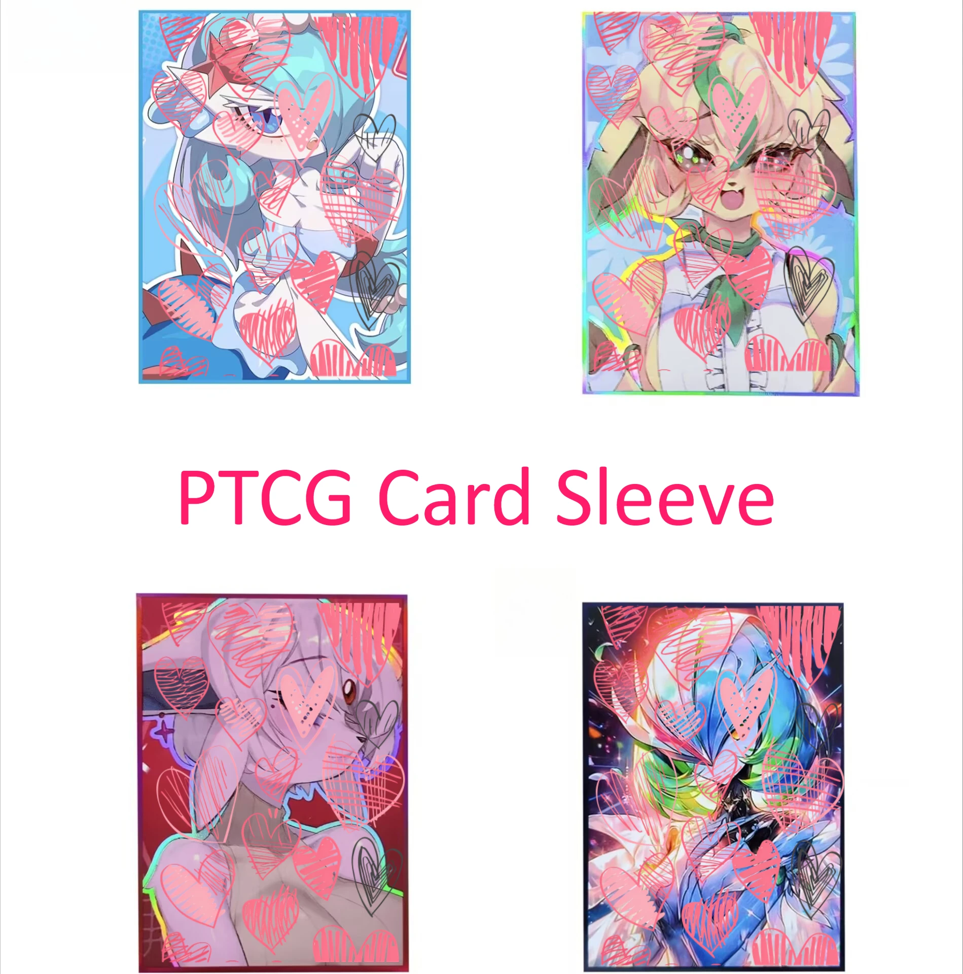 64-ピース-セットカードスリーブ-ptcg-ポケモン-diy-アニメトレーディングカードプロテクターボードゲーム-vulpix-espeon-umbreon-latias-elesa-leafeon-gloria