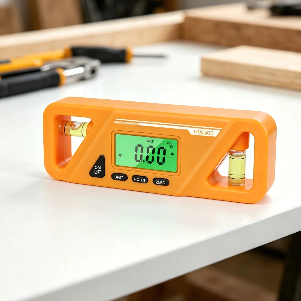 AiQUE Digital Inclinometer Level Goniometer LCD Display Multi-functional Protractor Portable Measuring Angles Digital Ruler