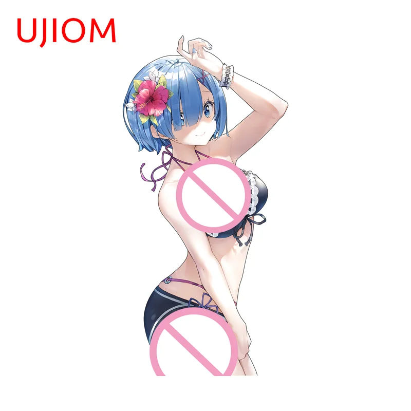 UJIOM Rem Bikini Amusing Wall Sticker Exquisite Creative Anime Figure Sunscreen Vinyl Decal Adhesive Wardrobe Vestibulec Decor