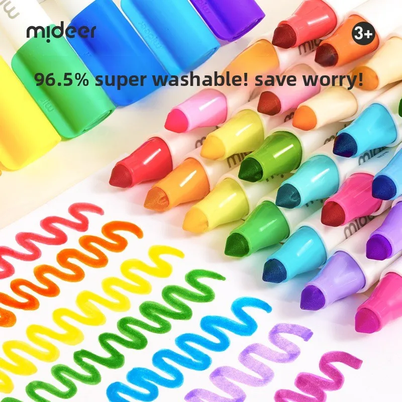 Washable Water Color Marker Set 12 24 36 Colors Cone Tip and Dual Tip Water Based Ink for Toddlers Kids Preschool Drawing and