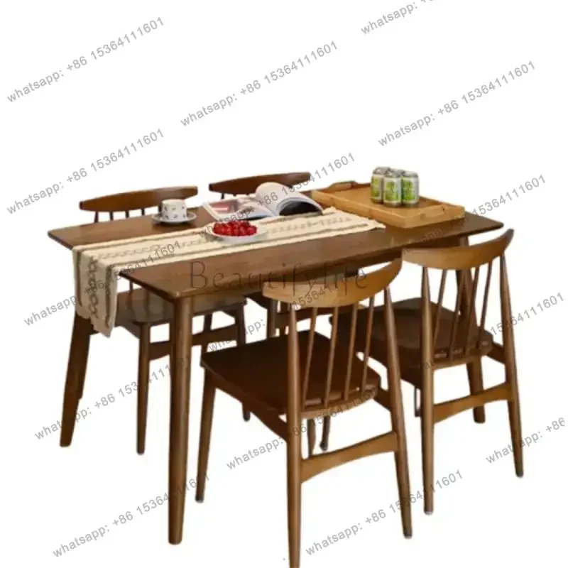 YJ Indoor Modern Dining Tables Wooden Reading Salon Desk Dining Table Clearance DinetteMesas De Comedor Furniture