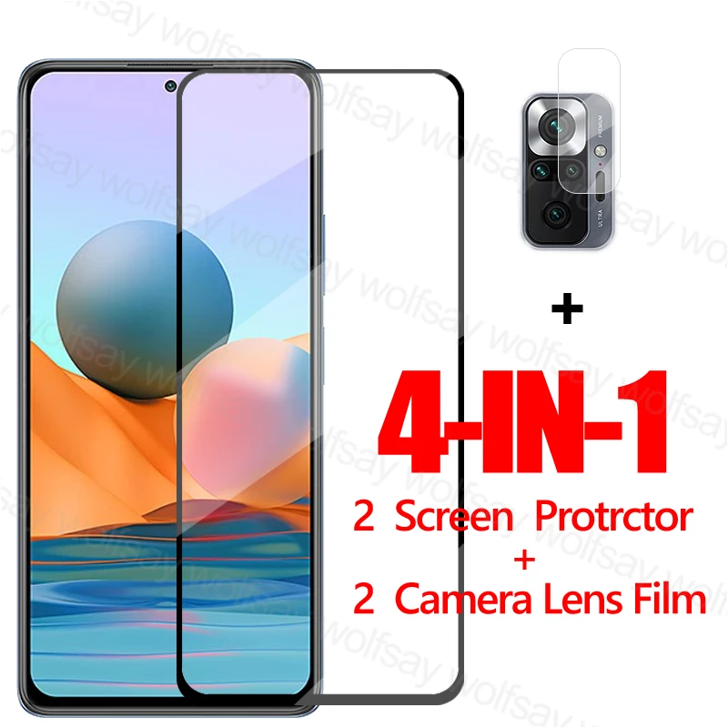 

Защитное стекло для Xiaomi Redmi Note 10 Pro, закаленное, с полным клеем