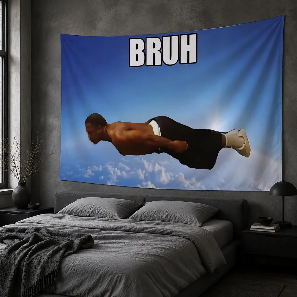 B-Bruh Flying Midget Tapestry Bedroom Living Room Bar Party House Home Dorm Interior Wall Decor Background Banner