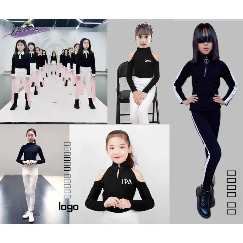 

Children's Model Training Costume Performance Suit Autumn T-Stage ow Outfit M Fem Toddler Ballet Etiquette Clothes