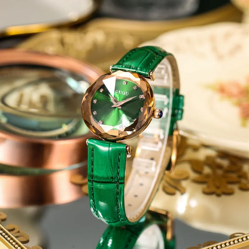 New Korean-Style Fashionable Women'S Watch With Leather Strap, Student Watch, Quartz Watch For Women, Trendy Women'S Watch.