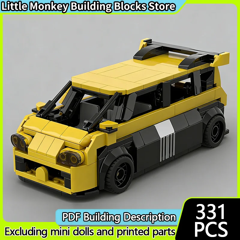 

Модель скоростного гоночного автомобиля MOC, строительные кирпичи F1, желтая концепция автомобиля, модульная технология, детские праздничные подарки, сборка игрушек, костюм