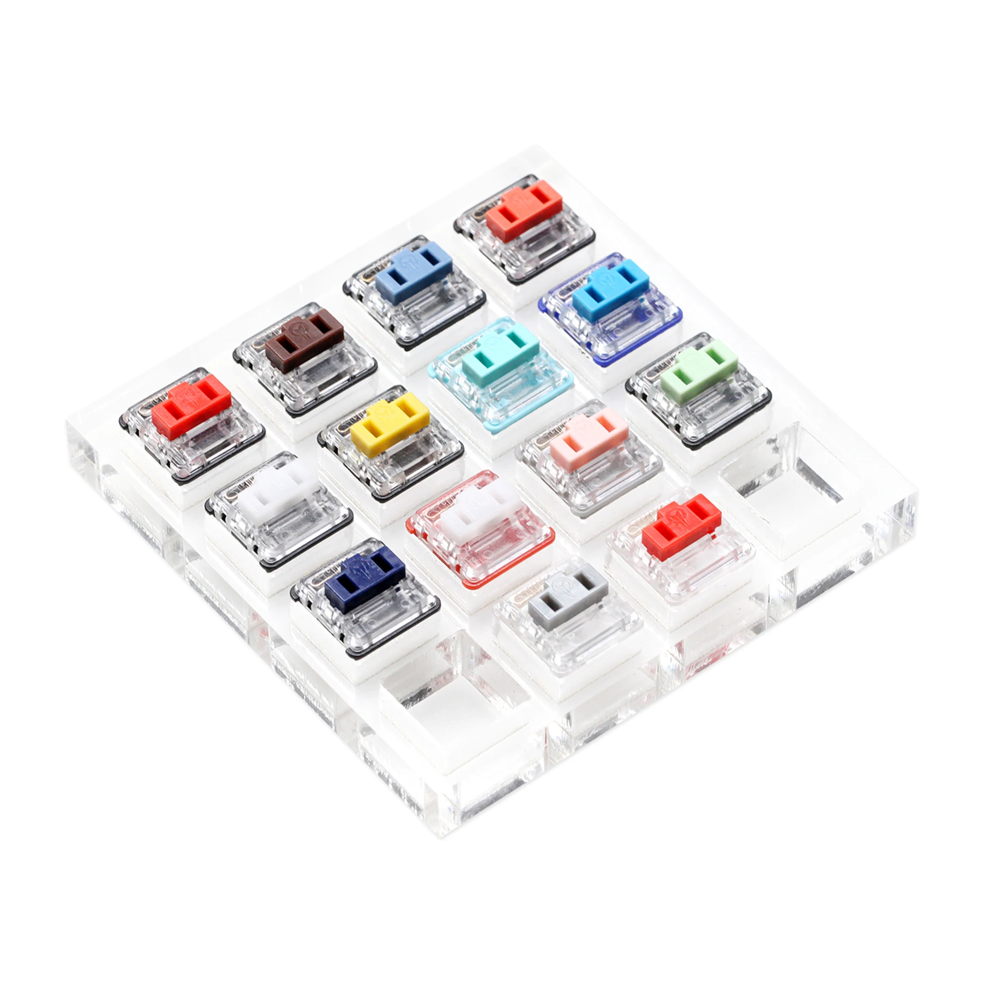 Acrylic Switch Tester 14 Kailh choc low profile switch RGB for Mechanical Keyboard Pink Jade Navy Crystal Red Pro Silver Orange