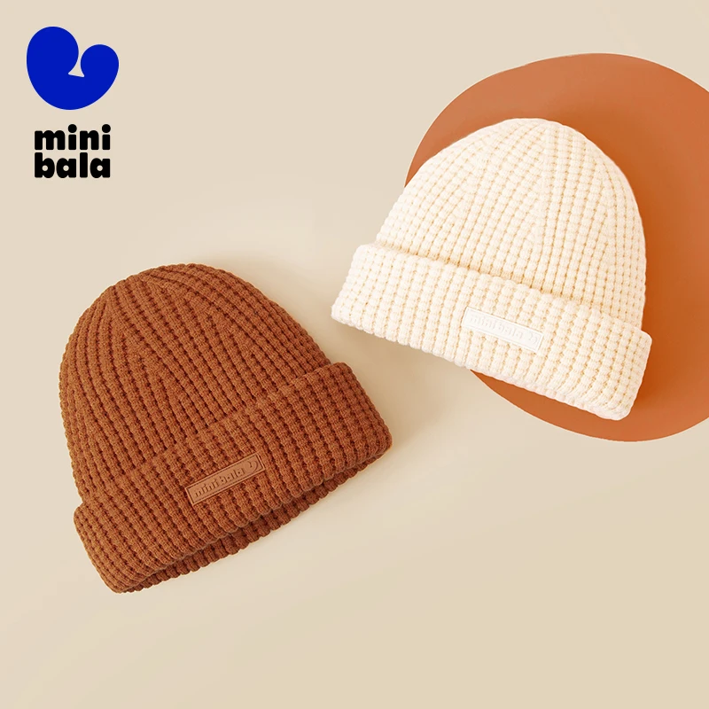 

Mini Balabala Kids Winter Textured Knit Hat Ultra Soft Warm Breathable Beanie for Toddlers
