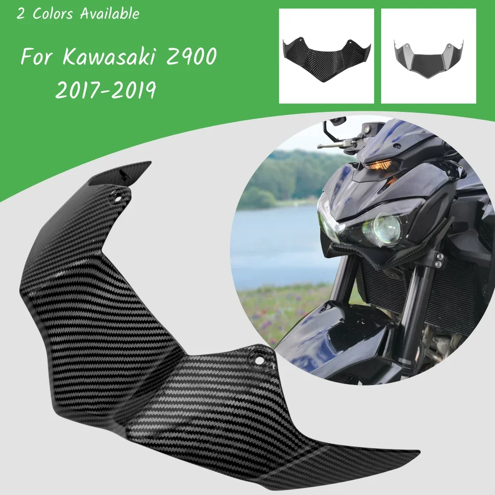 

Motorcycle Front Headlight Fairing Beak Cowl Cover Extension Aerodynamic Winglets For Kawasaki Z900 2017 2018 2019 Accessories
