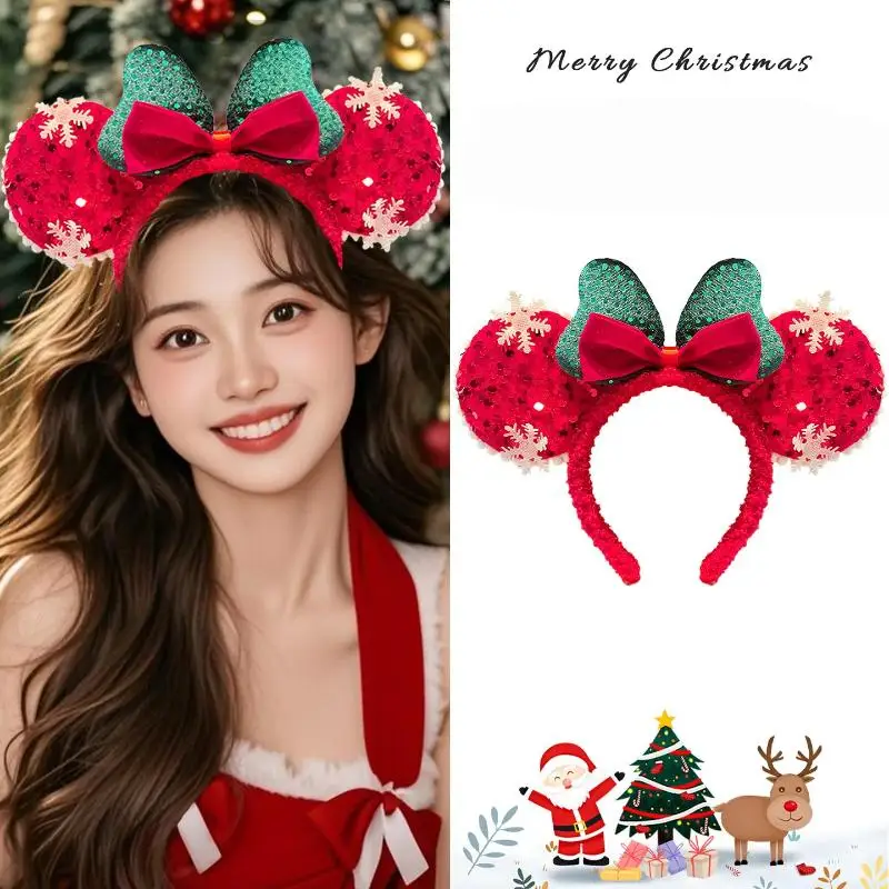 

Kawaii Christmas Headband Cute Cartoon Bow Christmas Tree Hairband Festival Party Sweet Hair Accessories Girl Christmas Gift