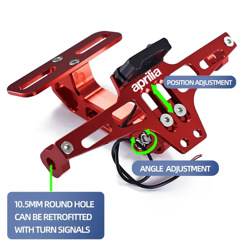 For Aprilia RSV4 RS660 RS4 RS125 Tuono V4 APR GPR150 GPR125 GPR250 Motorcycle Adjustable Rear Tail Tidy License Plate Holder