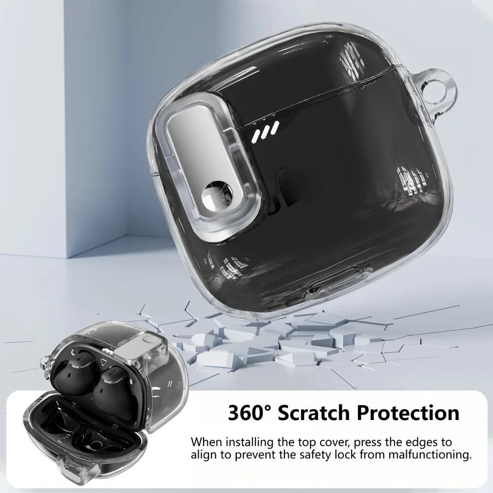 

Anti-drop Protective Case with Electroplated Lock Buckle For JBL Mini Bean / TUNE FLEX - New Bluetooth Headset Cover