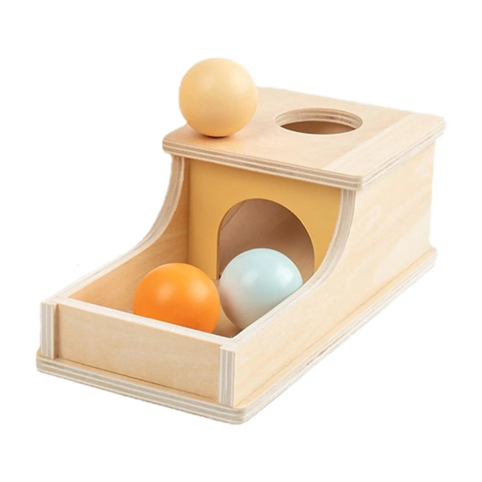 Wooden Ball Drop Box for Toddlers, Objeto permanente, Crianças, Infantil