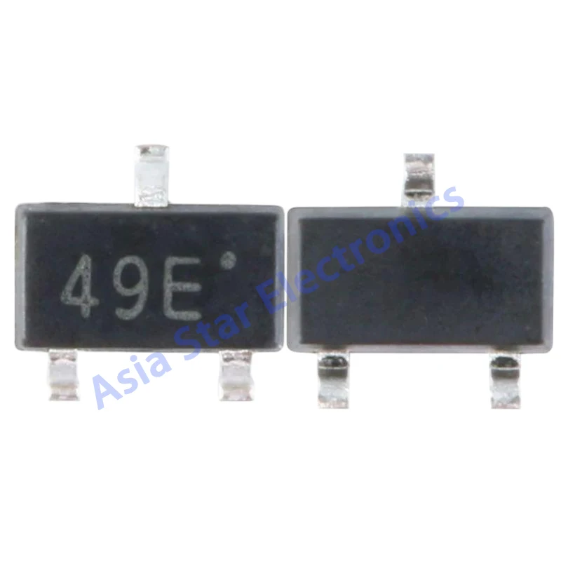 10pcs 49E 44E SOT-23 Hall Effect Sensor Switch Hall Element SOT23 SS49E S49E A3144E SOT AH49E HAL3144E High Sensitivity In Stock