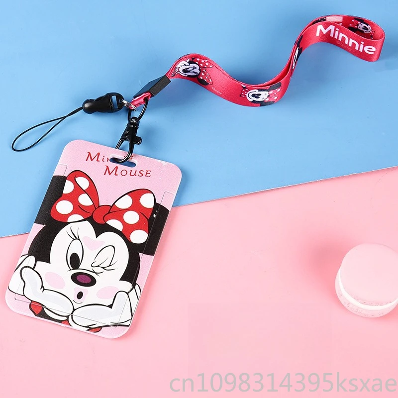 Disney Mickey und Minnie Paar-Stil, Kartenhalter, Schutzhülle für Studenten, Campus, Bus, Zugangskontrolle, Arbeitsausweis