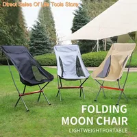 Portable Folding Camping Chair Outdoor Moon Chair Collapsible For Hiking Picnic Fishing Chairs Nature Hike Tourist Chair
