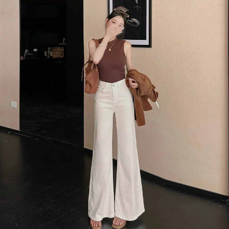 

High Waist Flared Jeans Women's Loose Fit Bootcut Denim Pants Straight Leg Ankle Length Casual Cotton Stretch Bootcut Jeans