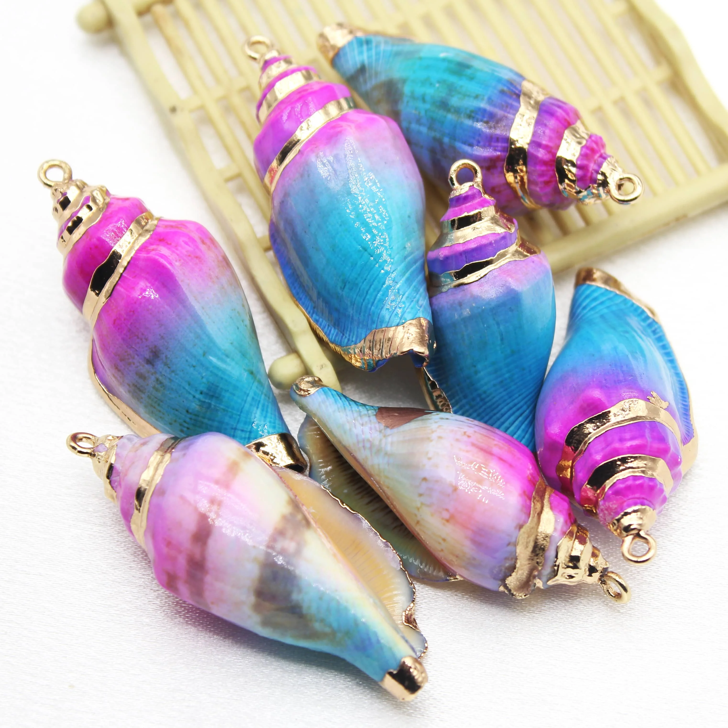 Natural Shell Exquisite Fashion Pendant Gold-plated For Jewelry Making DIY Necklace Bracelet Earrings Handmade Accessories