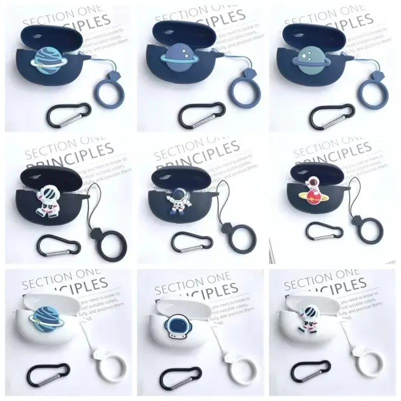 Para batidas solo buds caso capa dos desenhos animados astronauta silicone fone de ouvido capa para batidas solobuds capa protetora