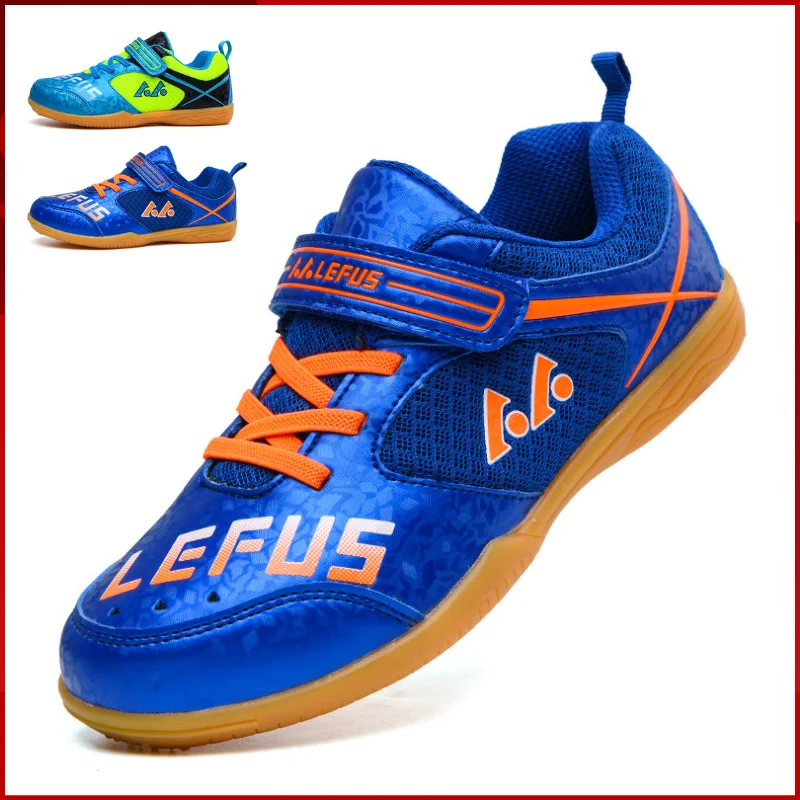 

Original LEFUS Kid Small Size Hook Loop Table Tennis Shoes Men Women Outdoor Sport Badminton Sneakers Breathable Cushioning Shoe