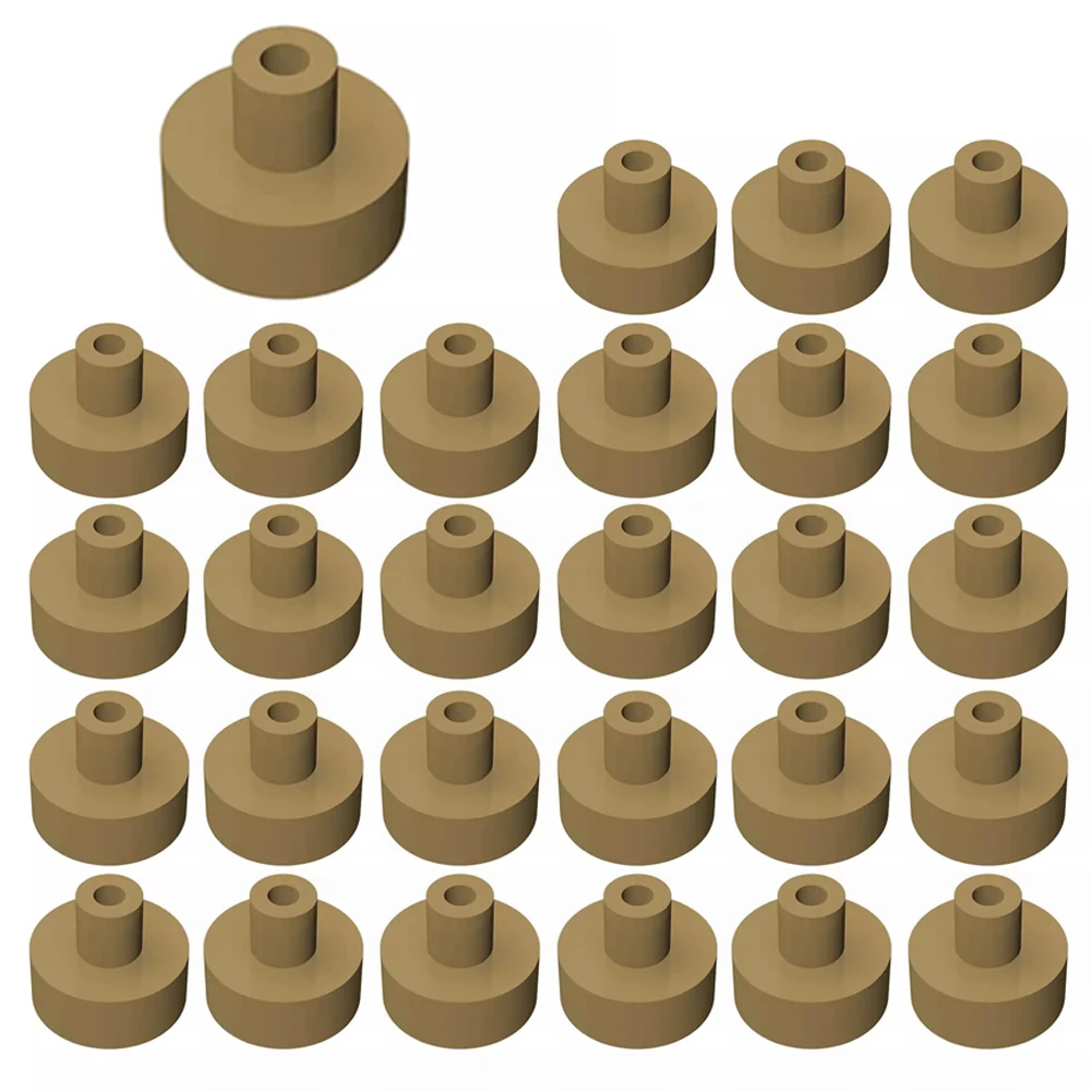 60 Stück 20482 runde Fliesen 1 x 1 mit Hohlstange, Bausteine, Spielzeug für Kinder, kompatible, pädagogische, kreative Bausteine zum Zusammenbauen