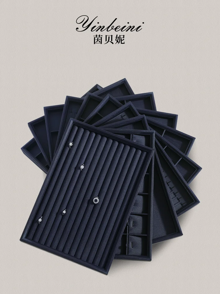 

High-end velvet horizontal portrait neck necklace display stand jewelry counter window display prop