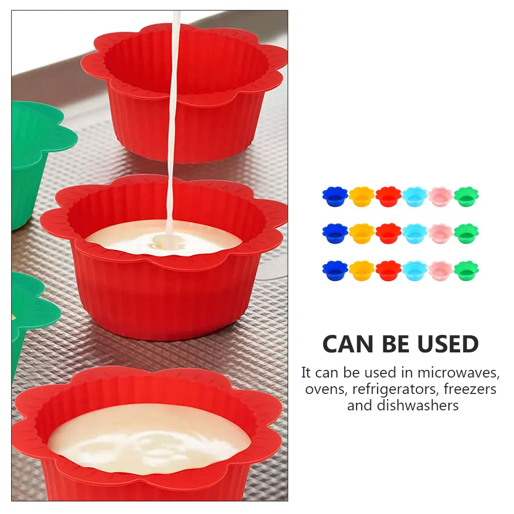 

18 Pcs Thanksgiving Silicone Cake Cup Baking Cups Muffin Liners for Silica Gel Cupcake