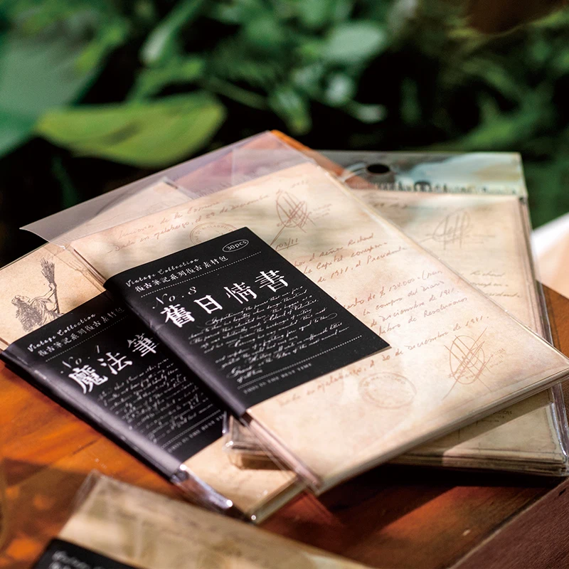 8packs/LOT Retro Notes series creative simplicity material package message paper memo pad