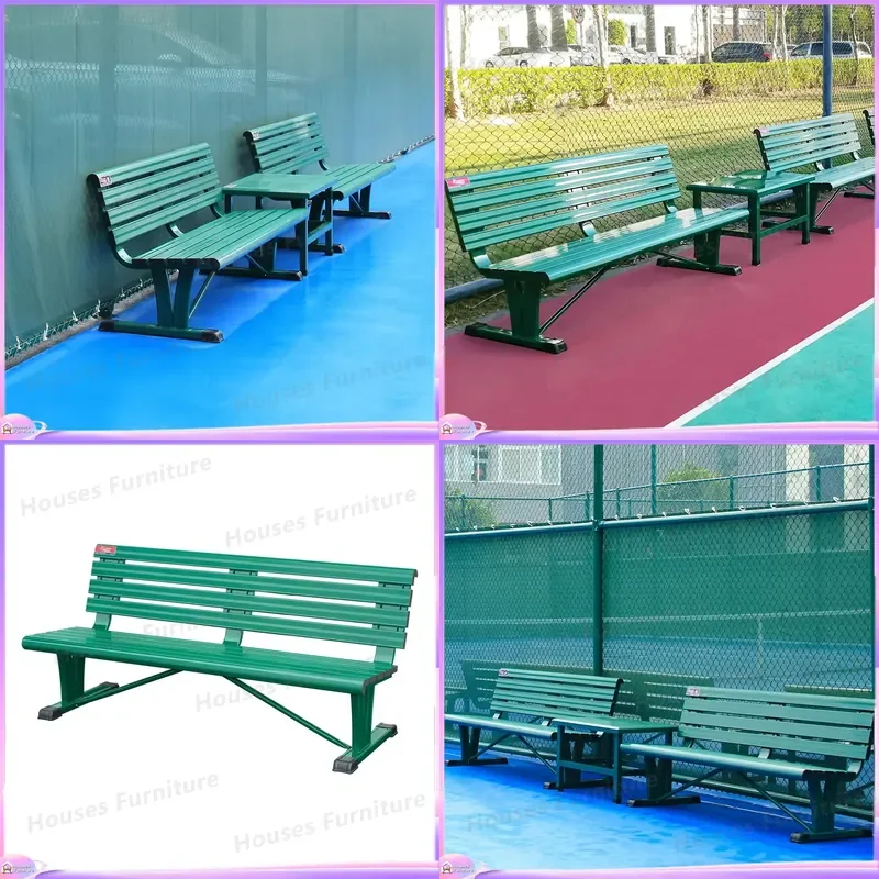 200 Outdoor Aluminum Metal Bench Professional Sports Court Seating Public Area Park School Rest Chair Durable Stadium