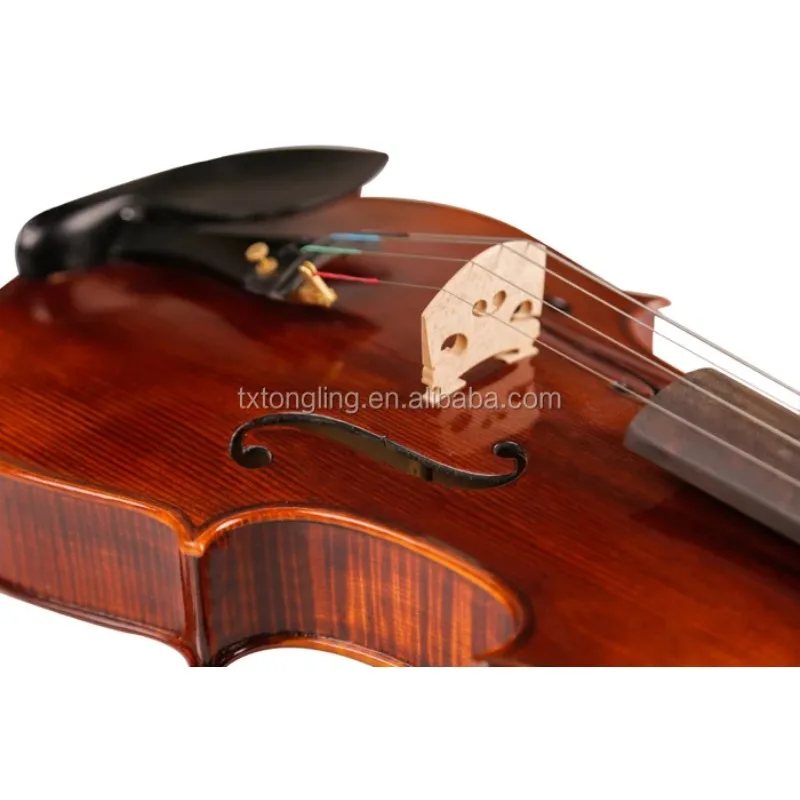 

Top Class 15 16 Inch Unvarnished Flamed Acoustic Viola Premium Solid Wood Stringed Musical Instrument For Professional