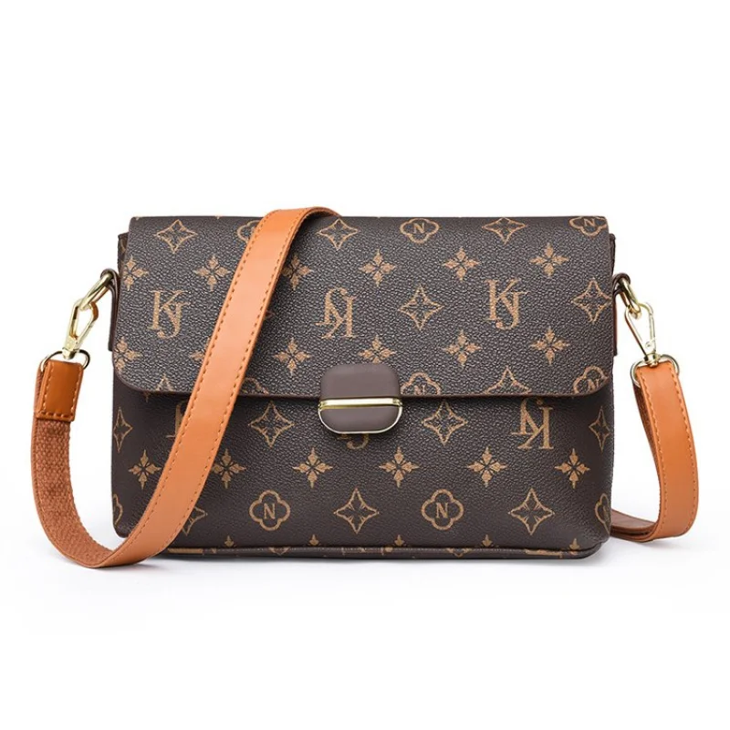 Elegant Leather Women's Messenger Bag High-End Luxury Sleek Texture Trendy Daily Commuter Vintage Casual Bag​