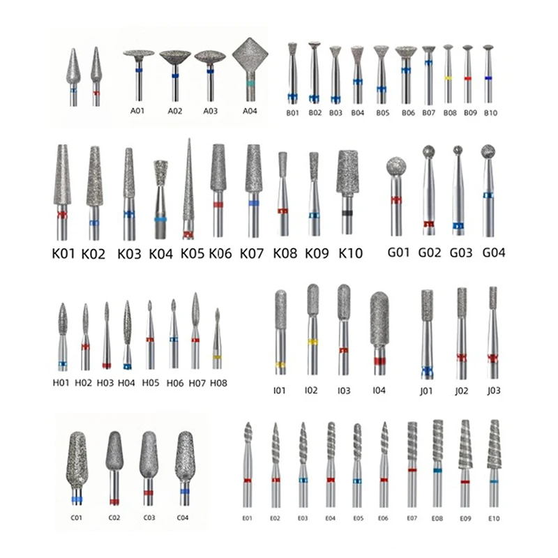 【Diamond Nail Drill Bit Mill Cutter All For Manicure Machine Bit Tools Accessories Cuticle Clean For Removing Nail Gel】