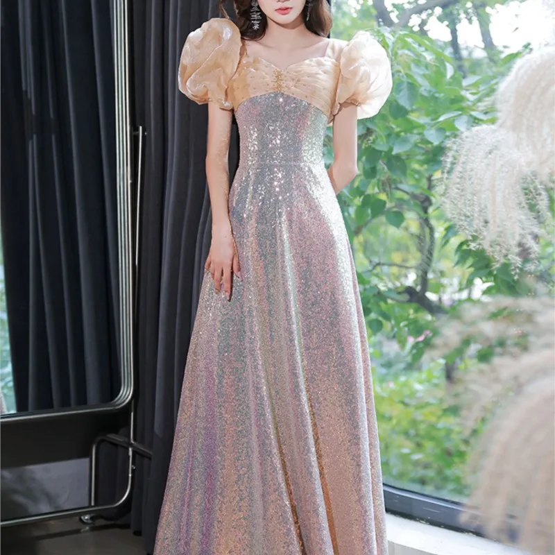 

Light luxury niche heavy industry party adult birthday flash dress