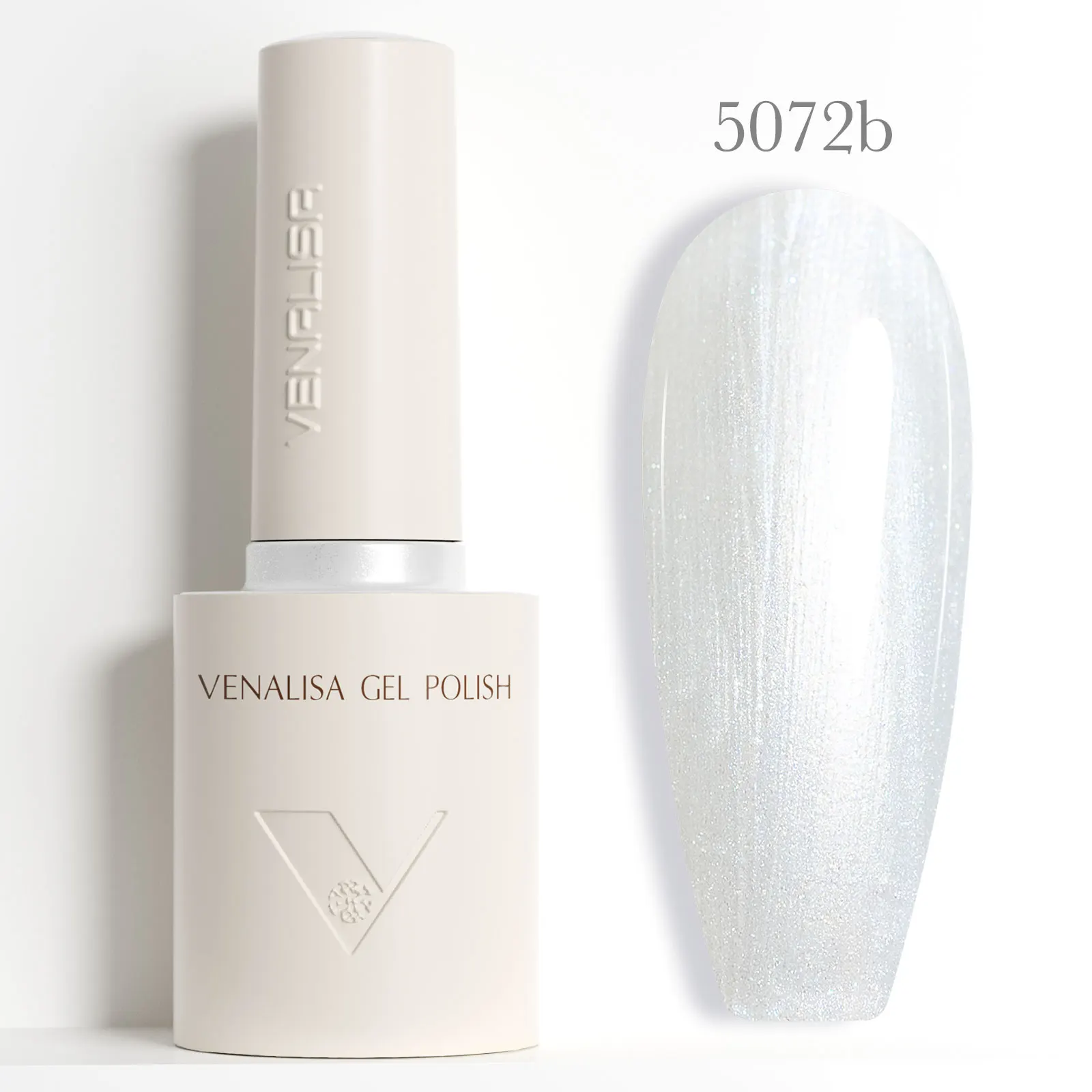 VENALISA 10ml nagelgellak pastelroze basis Franse nagelkunst met regenboogkristallen losweken UV LED langdurig semi-permanent